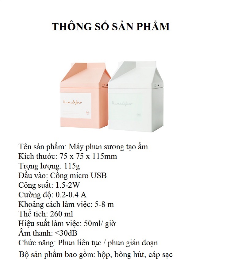 Máy Phun Sương Tạo Ẩm Không Khí V.1