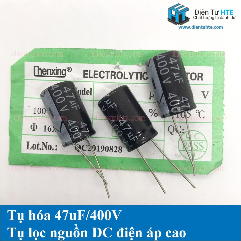 Bộ 4 tụ điện 47uF 400V 16x25mm