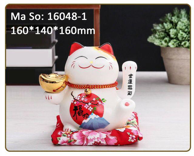 Ông mèo vẫy tay bằng sứ