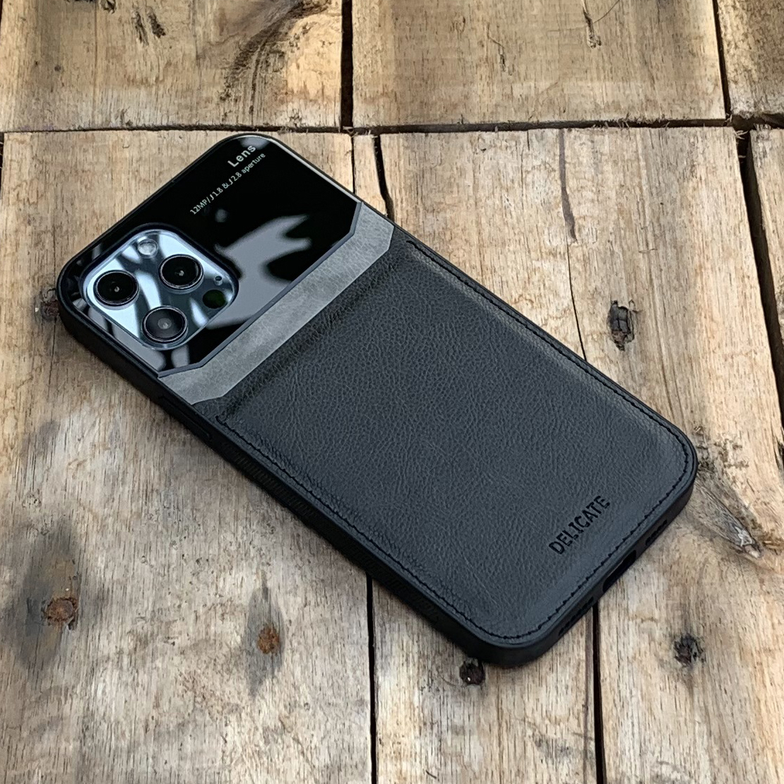Ốp Lưng Da Kính Cao Cấp Dành Cho Iphone 12 Mini 12 12 Pro 12 Pro Max - Hàng Chính Hãng - Iphone 12 Pro Max - Màu Đen