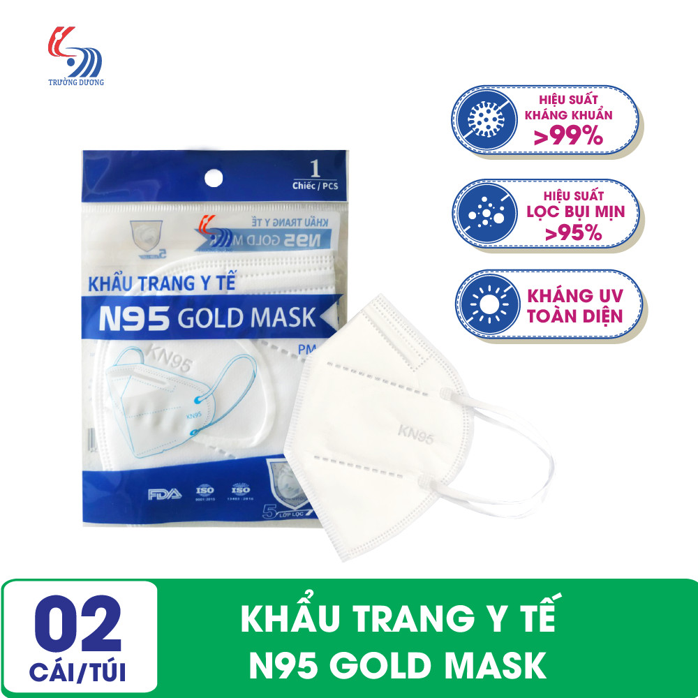 Khẩu trang y tế Trường Dương N95 Gold Mask - Túi 2 cái