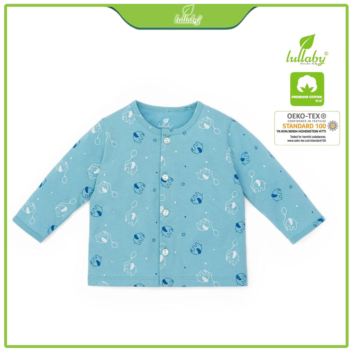 Áo cài giữa Lullaby cho bé trai NH48B