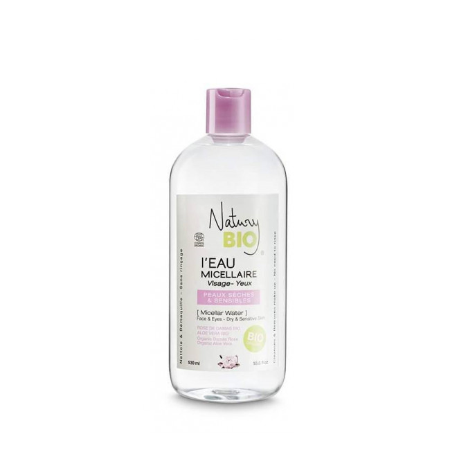 Nước tẩy trang Natury Bio I’Eau  Micellar Water For Dry &amp; Sensitive Skin dành cho da khô và nhạy cảm 530ml