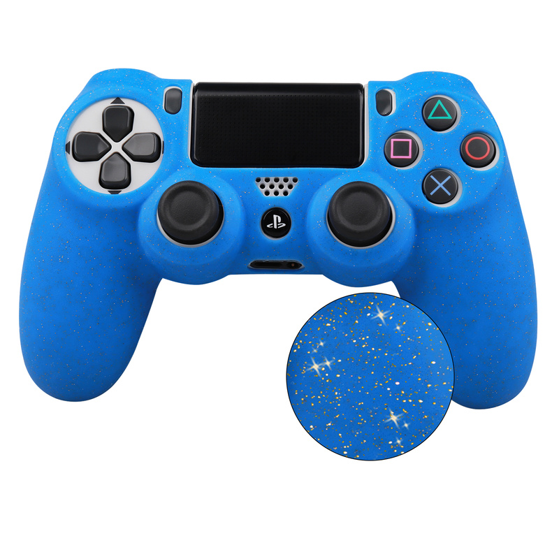 Vỏ bảo vệ bằng silicon mềm lấp lánh lấp lánh cho tay cầm điều khiển trò chơi PS4 Vỏ bọc da cần điều khiển cho PLAYSTATION 4 Màu sắc: Vàng lấp lánh Đỏ