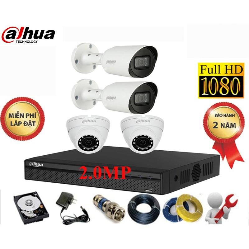 Trọn Bộ Camera Dahua 2MP 1080P Full HD -Hàng chính hãng