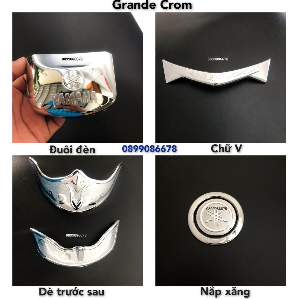 Thảm Chân Crom Dành Cho Yamaha Grande 2019, 2020, 2021, 2022 Chrome, Lót Sàn, Lót Chân, Gác Chân Trước Xe Máy