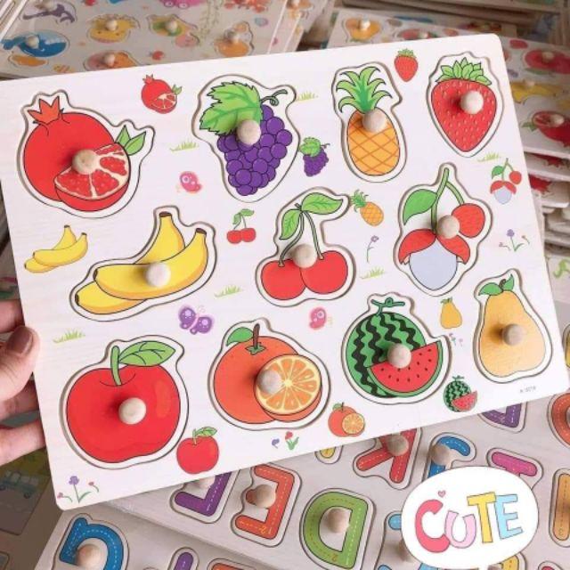 Combo đồ chơi 5 bảng núm gỗ cho bé Tự Chọn