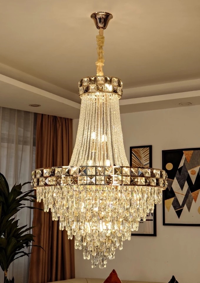 Đèn thả thông tầng Pha lê TAMOGA HUNUA 5874, 3 Chế độ Ánh sáng Đường kính 800mm dài 1,1 mét