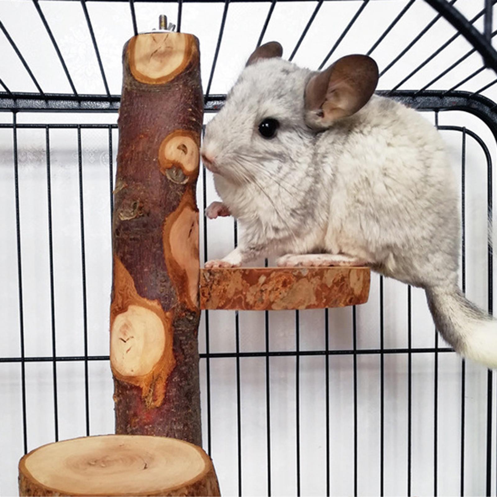 Hamster Chew Toys Gerbil Rodents Toy Stairs Resting Wooden Climbing Ladder