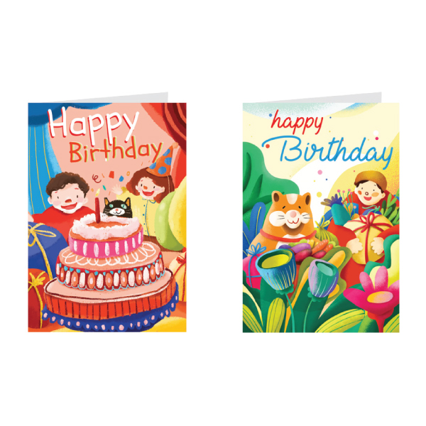 Thiệp sinh nhật Birthday - Combo 2c thiệp Greenwood