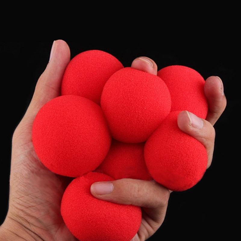 Combo 4 Quả Bóng Ảo Thuật Mút Xốp Đỏ,Sponge Ball, Ảo Thuật Đường Phố, Đồ Chơi Sáng Tạo, Vui Nhộn, Thông Minh Dành Cho Bé