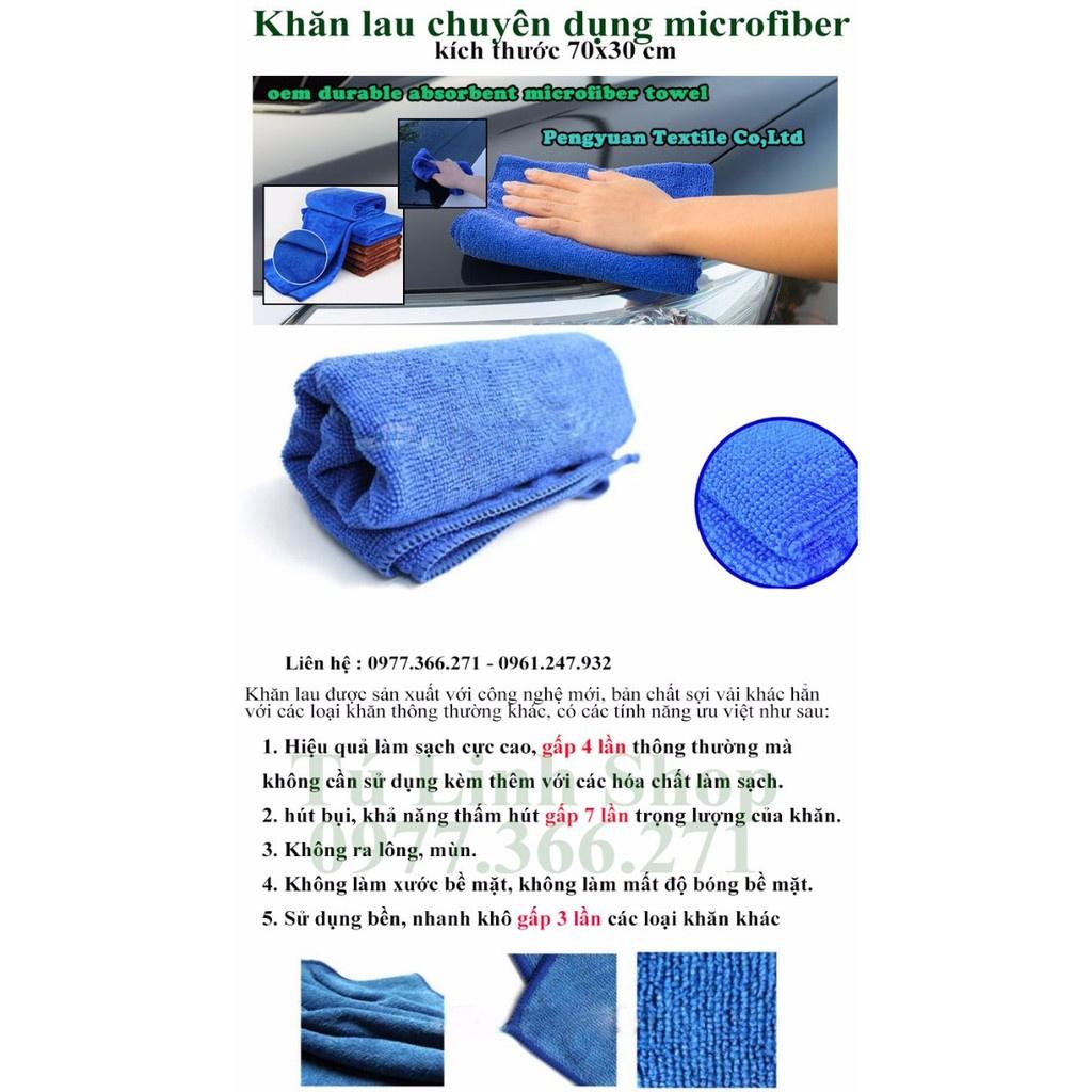 Khăn lau xe chuyên dụng Microfiber siêu thấm không bị sơ, rối