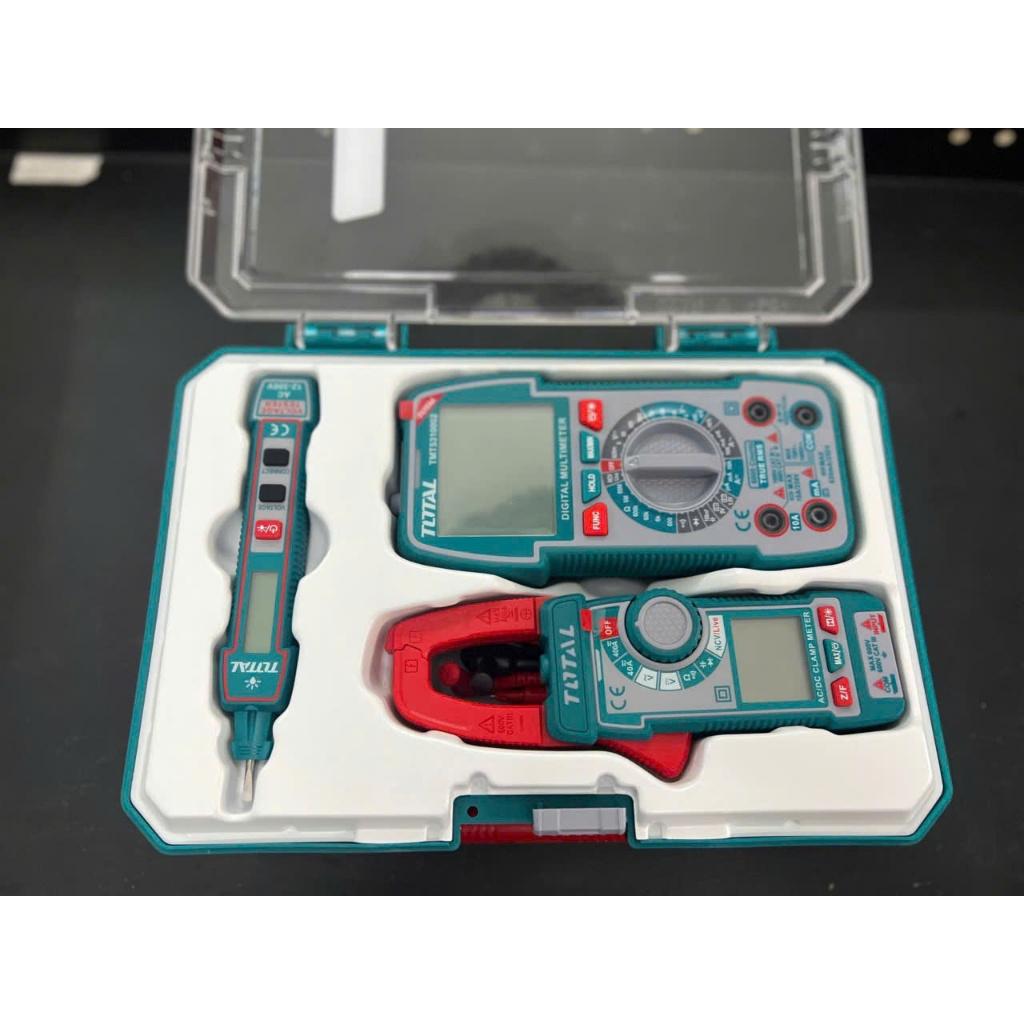 BỘ COMBO BÚT THỬ ĐIỆN THTS33001 &amp; ĐỒNG HỒ VẠN NĂNG KỸ THUẬT SỐ TMT531000 2 &amp; KỀM ĐO AC KỸ THUẬT SỐ TMT762002 TOTAL TOS24067 - HÀNG CHÍNH HÃNG