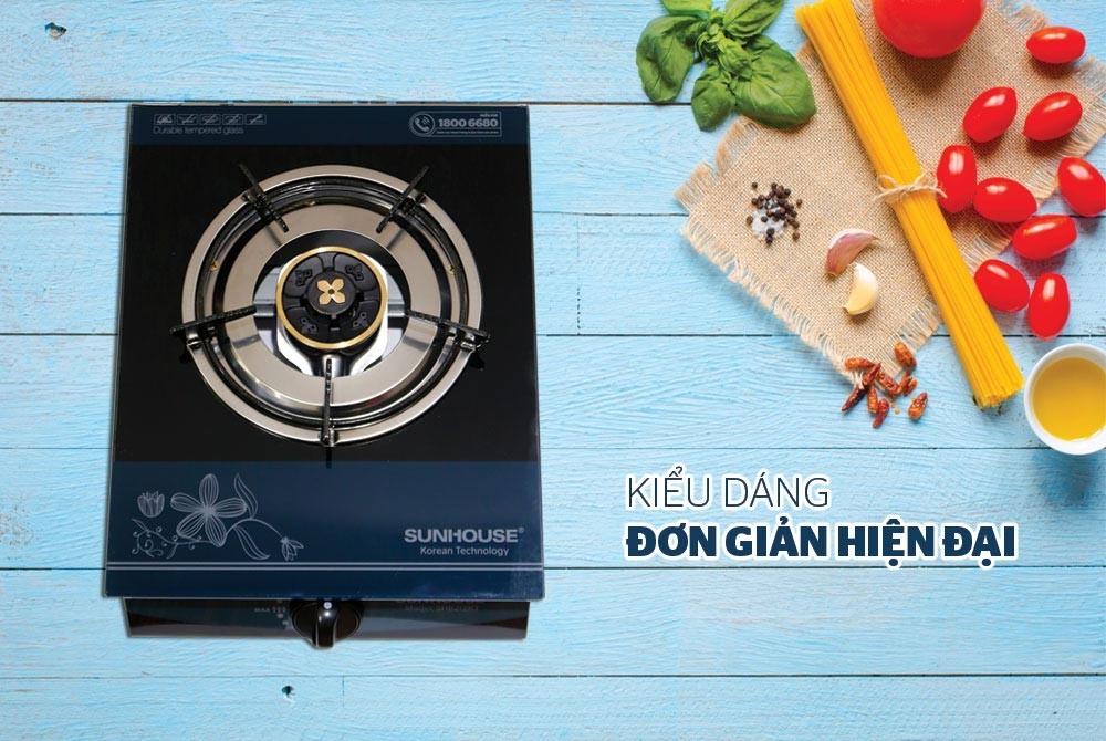 Combo Bếp Gas Dương Đơn Sunhouse SHB212K Kèm Van Dây - Chính Hãng