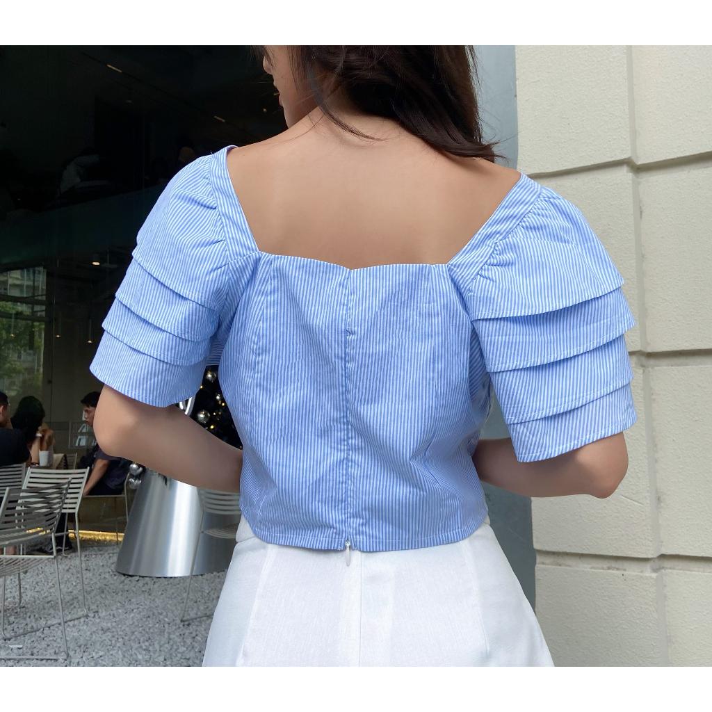 Áo croptop tay kiểu nữ - Lovadova 22B06C001