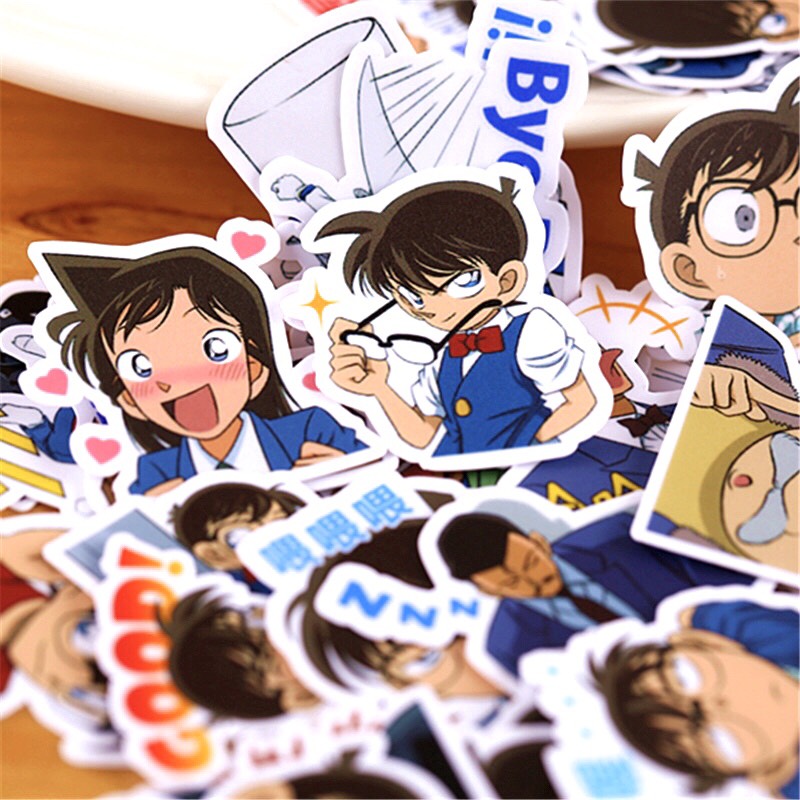 Sticker CONAN set 60 ảnh có ép lụa