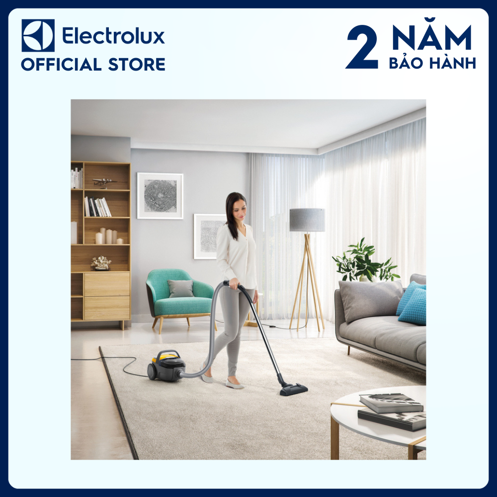 Máy hút bụi lốc xoáy siêu gọn nhẹ Electrolux CompactGo - Z1230 - Đầu hút 2 trong 1 làm sạch mọi loại sàn cùng bộ lọc HEPA 10 Washable Filter [Hàng chính hãng]