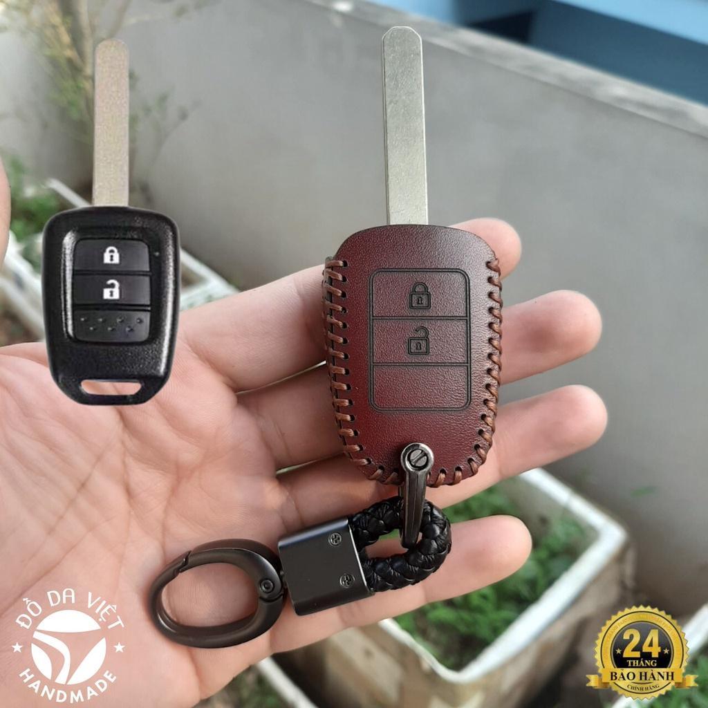 Bao da chìa khoá ô tô Honda Brio, City, Civic 2014-2018 bảo hành 2 năm