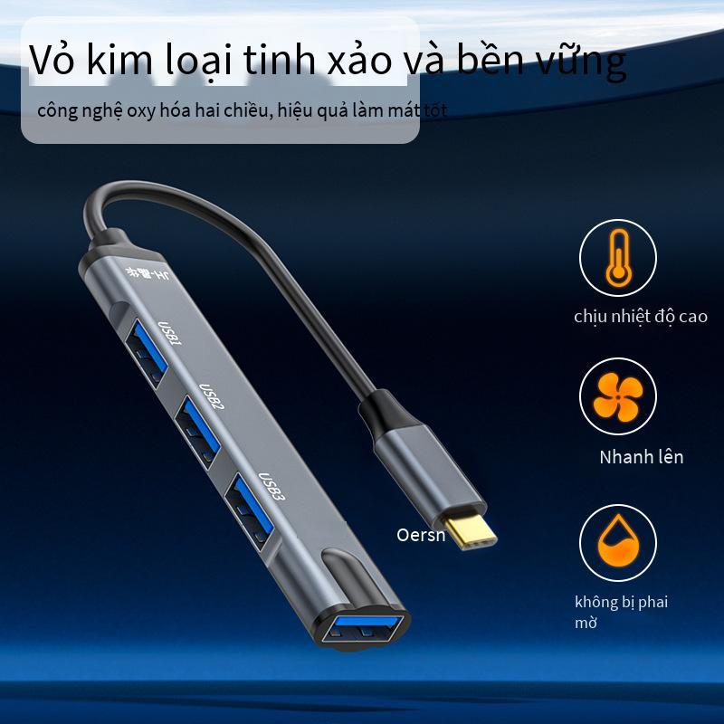 Giá thấp nhất Type-C đến trạm kết nối HUB bốn cổng Bộ chia USB 3.0 Bộ điều hợp mở rộng trung tâm USB một đến bốn
