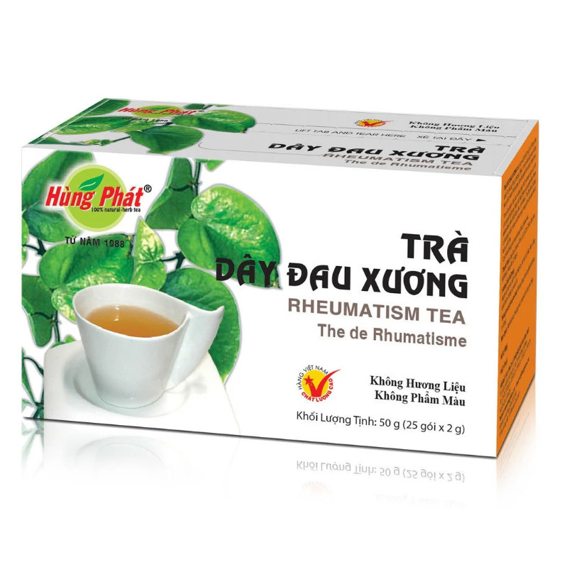 Trà Dây Đau Xương Hộp 25 Gói - Rheumatism Tea - Thương hiệu Hùng Phát