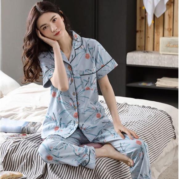 Đồ bộ mặc nhà - Pijama cộc tay vải cotton 100% mềm mại, thoáng mát