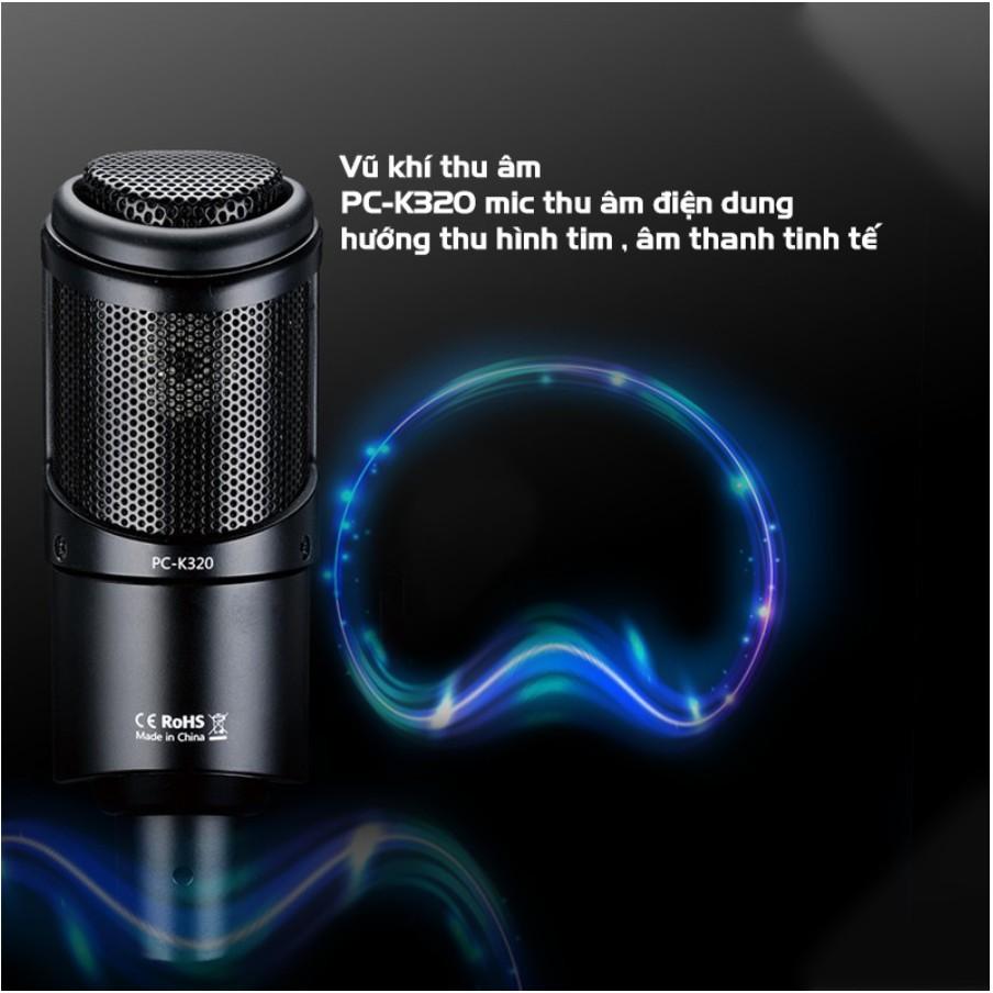 Micro K320, Mic Hát Live Stream Hát Karaoke, Thu Âm Chuyên NghiệpTakstar PC K320 Nguồn 48V - Bảo Hành 6 Tháng