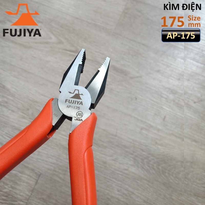 Kìm điện - Kìm răng 7 inch/ 175mm Fujiya AP-175 Công nghệ Nhật- Kìm cắt dây thép dây đồng