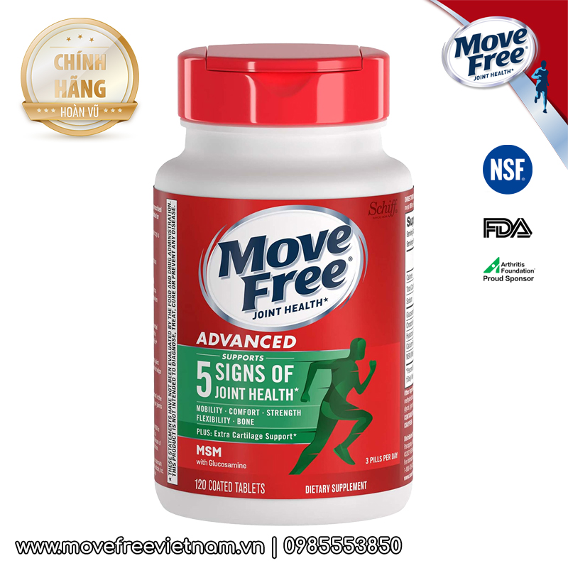 COMBO ƯU ĐÃI KHI MUA 2 Viên khớp Mỹ Schiff Move Free Advanced MSM Glucosamine 120