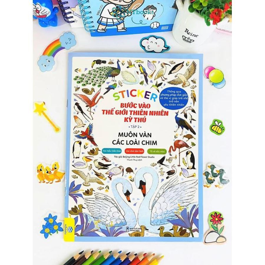 Combo 5 cuốn sách Sticker Bước Vào Thế Giới Thiên Nhiên Kỳ Thú Tập 2