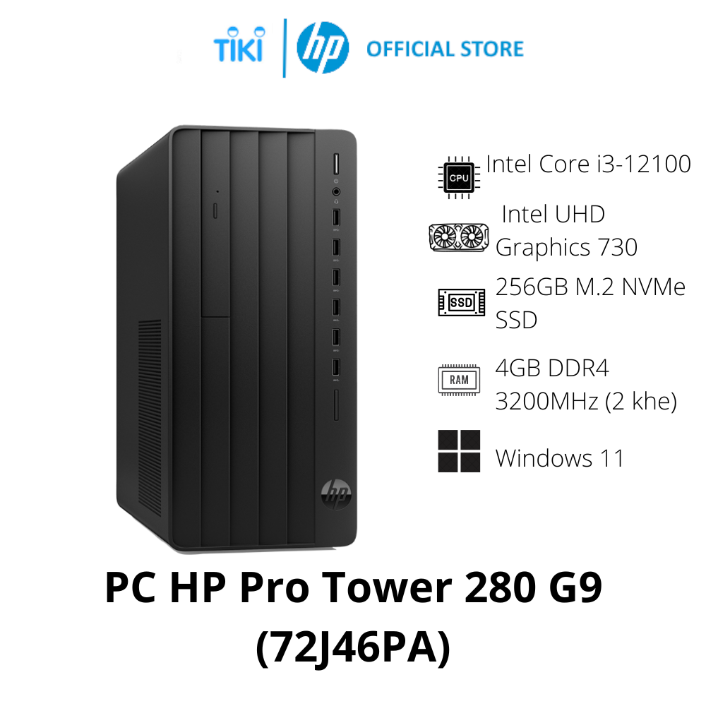 Máy tính để bàn HP Pro Tower 280 G9 72J46PA - Hàng Chính Hãng