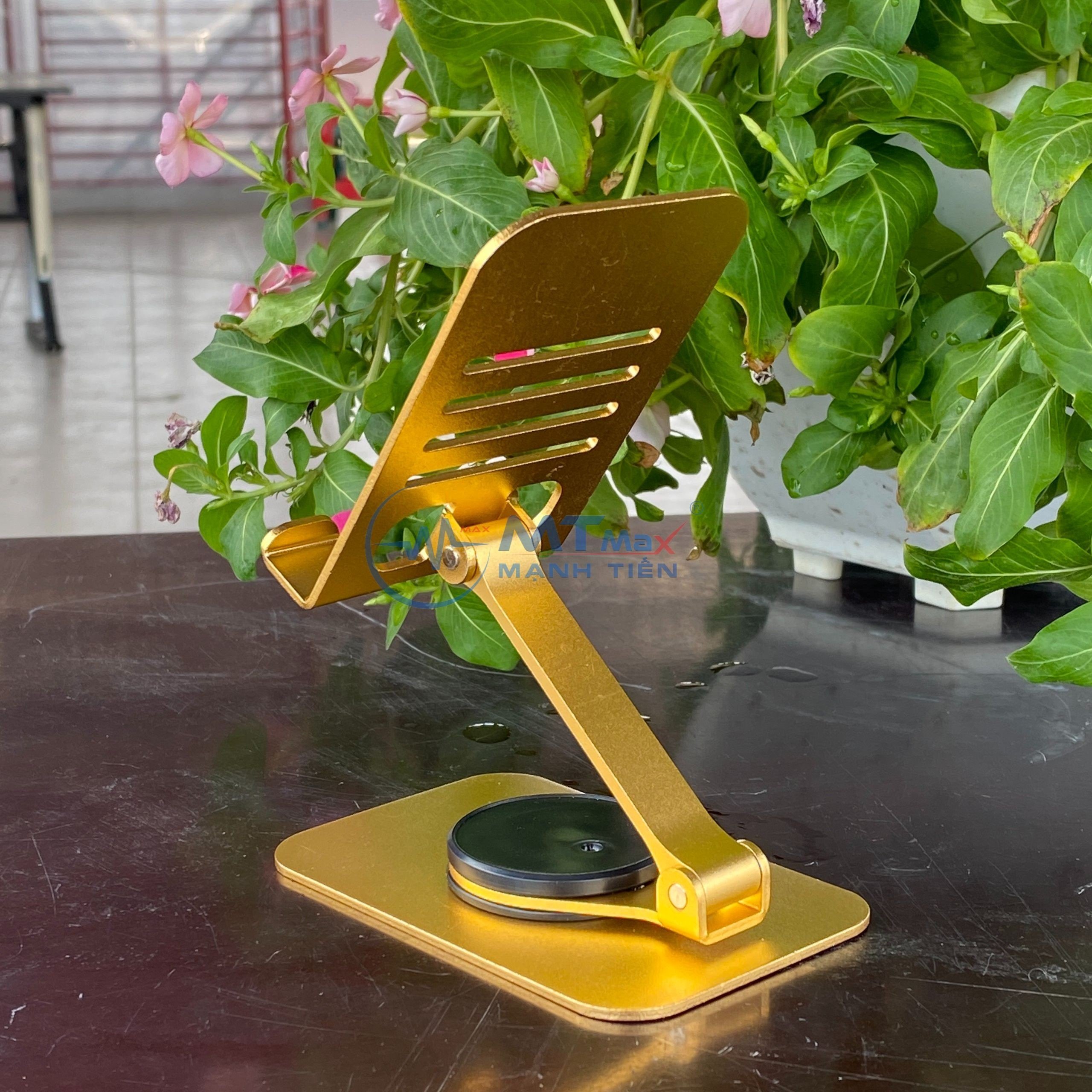 Giá Đỡ Điện thoại Đa Năng Cho Bảng Xoay chỉnh 360 độ Chất liệu Hợp Kim Nhôm Cao cấp