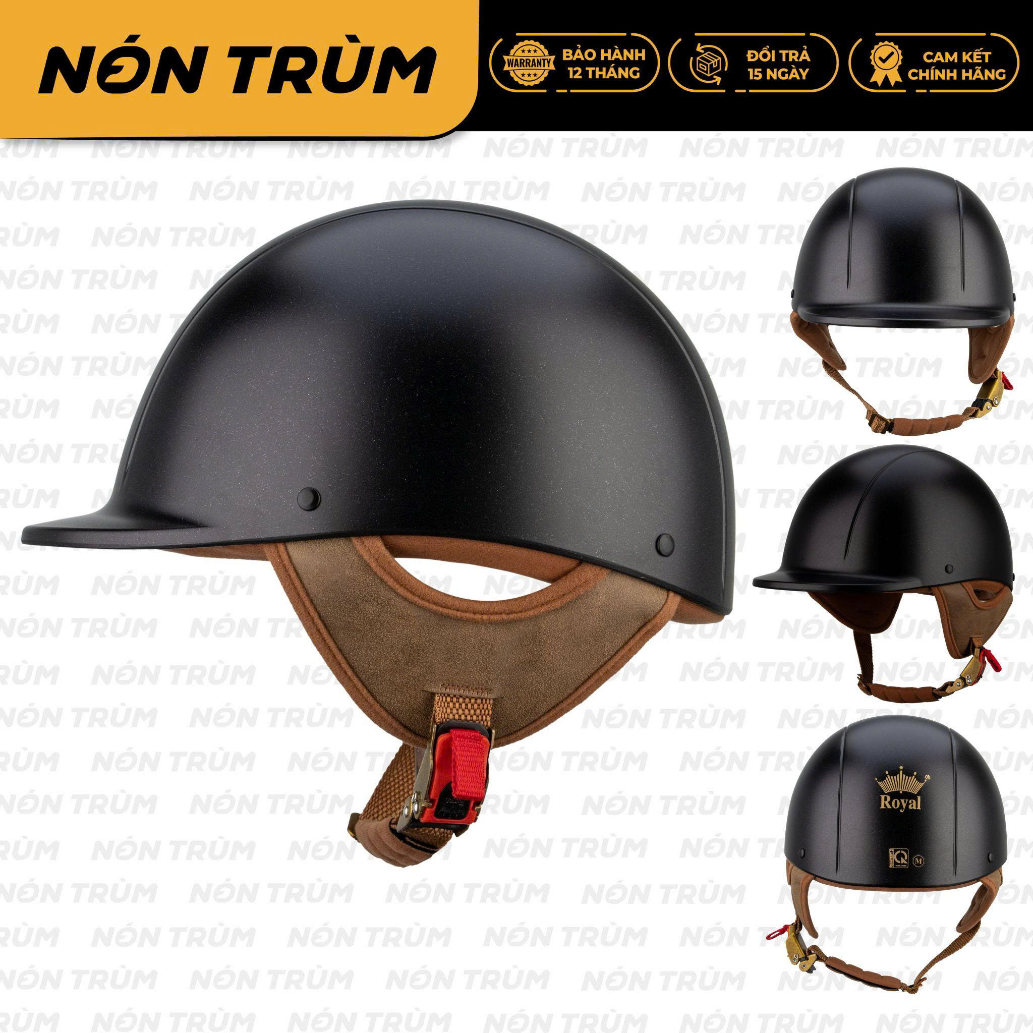 Mũ bảo hiểm xe 1/2 Royal M88 kiểu dáng lưỡi trai thời trang dành cho nam nữ đi xe máy