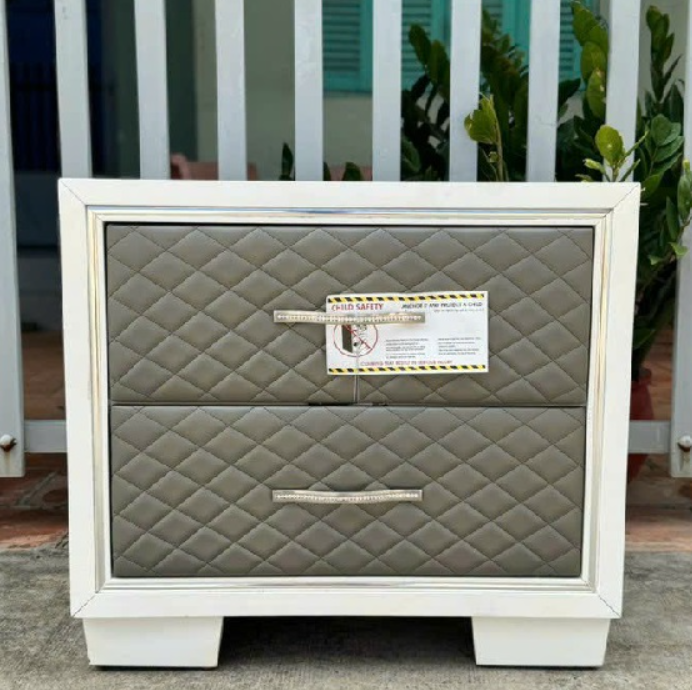 Tủ đầu giường 2 ngăn kéo Juno Sofa KT Ngang 71 x Sâu 43 x Cao 64cm