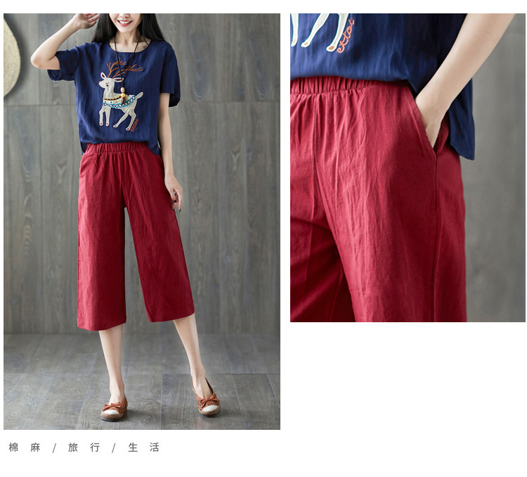 Quần lửng ống rộng nữ Nesa Shop, chất liệu Đũi nhập loại 1, vải mát, mềm mịn, freesize dưới 55kg