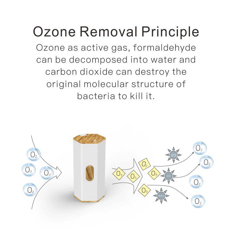 Máy tạo khí Ozone khử mùi cho xe hơi, tủ lạnh, tủ giày, tủ quần áo GX-C02- hàng chính hãng ( trắng)
