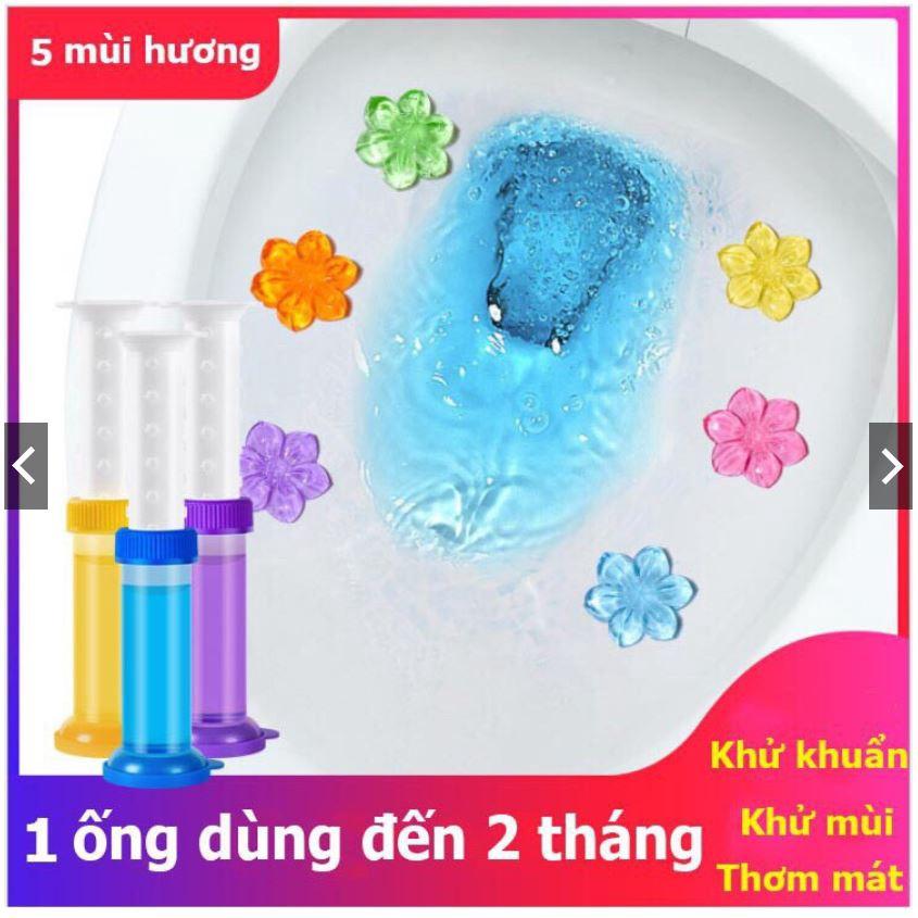 Gel thơm làm sạch khử mùi vệ sinh diệt khuẩn khử trùng bồn cầu hình bông hoa