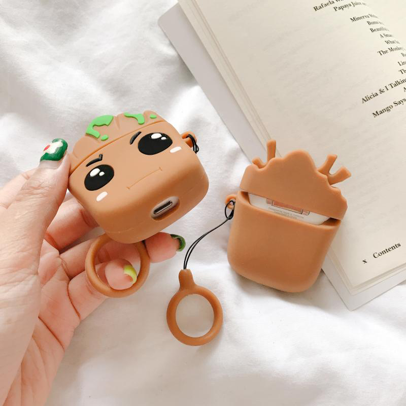 Hộp bảo vệ dành cho AirPods 1/2 Case Groot kèm móc treo