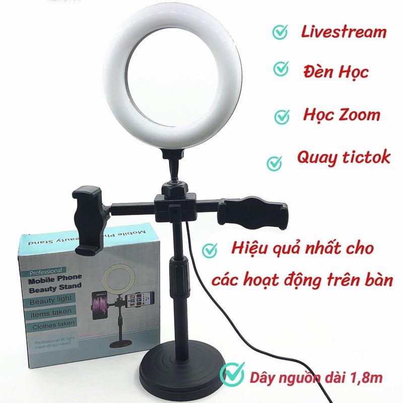 Đèn Livestream Để Bàn 2 Kẹp siêu bền hỗ trợ ánh sáng quay video, tiktok,livestream