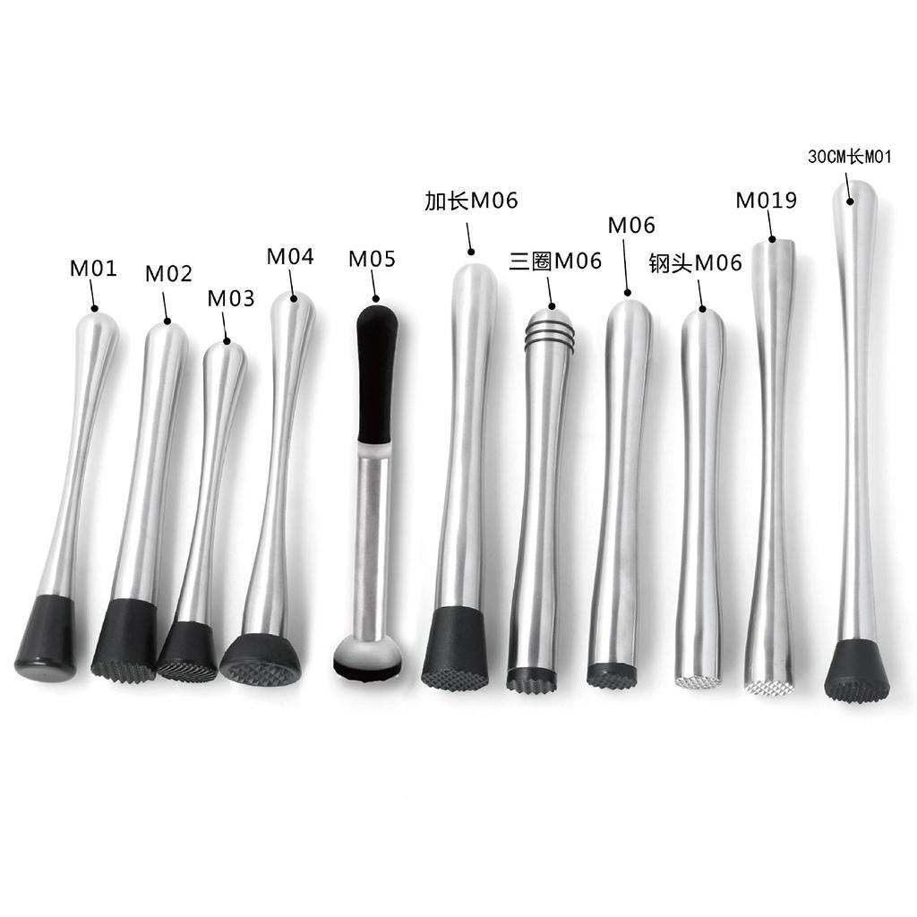 Professional Stainless Steel Cocktail Muddler Drink Muddler Bartender Tool