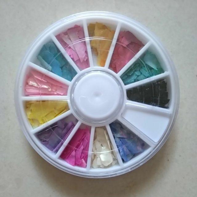 Khay 12 màu xà cừ miếng mỏng