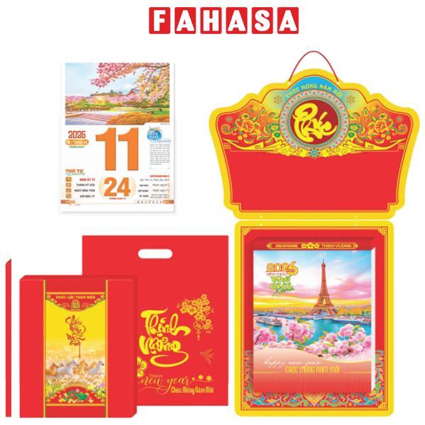 Lịch Bloc Siêu Đại - Phong Cảnh Thế Giới - Bảng Treo Metalize-Hoa - 20 x 30 cm - TĐ28