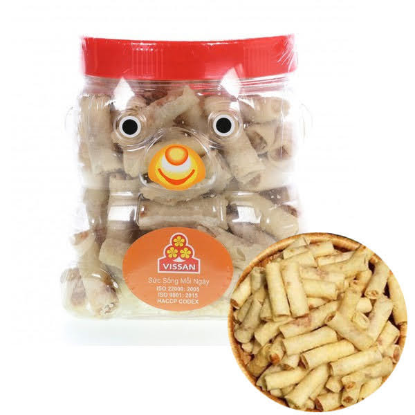 SNACK CHẢ GIÒ ĂN LIỀN NGON NGON TÔM  VISSAN 250G/HỦ