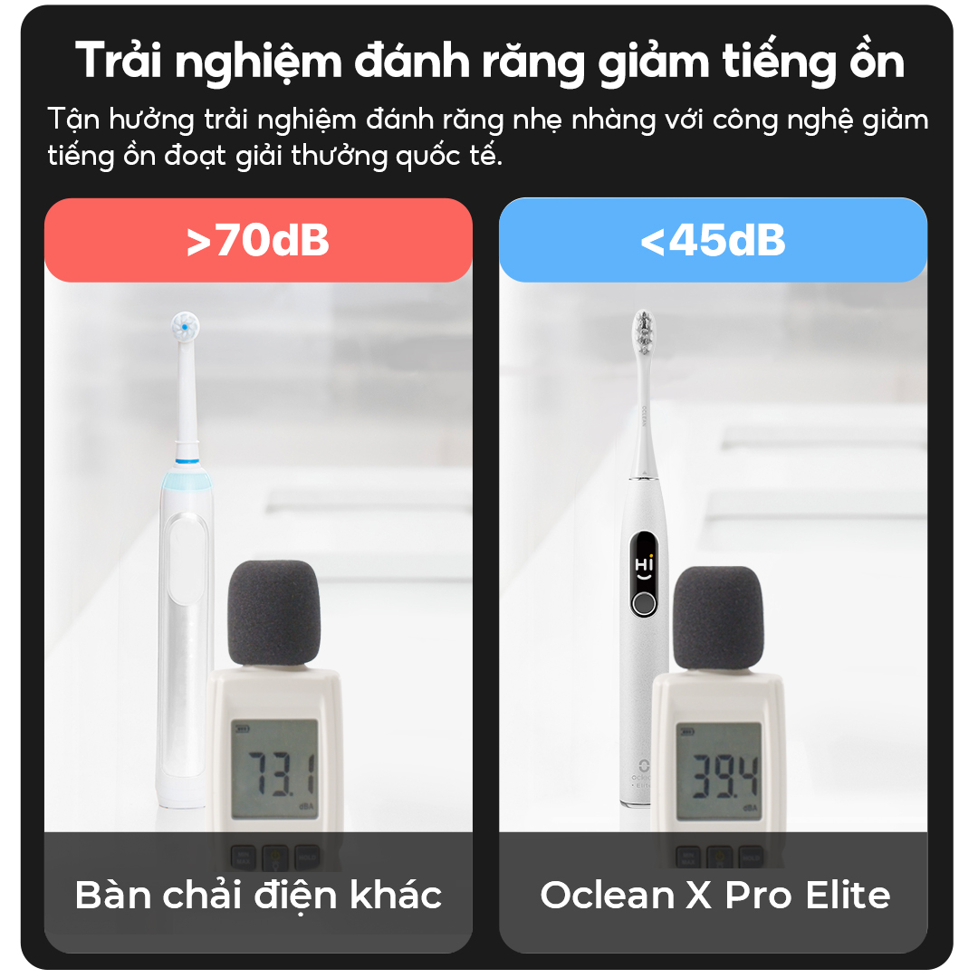 Bàn Chải Điện Oclean Xpro Elite | Màn Hình Cảm Ứng | Rung Siêu Âm Thông Minh | Hàng Chính Hãng