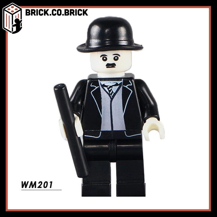 Đồ chơi Mô hình Lắp ghép Huyền thoại minifig Bruce Lee và Charlie Chaplin WM200-WM201 - WM-201