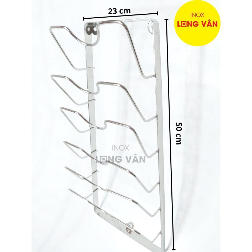 Treo máng nắp nồi vung INOX 304 cao cấp (loại 6 nắp, 9 nắp)