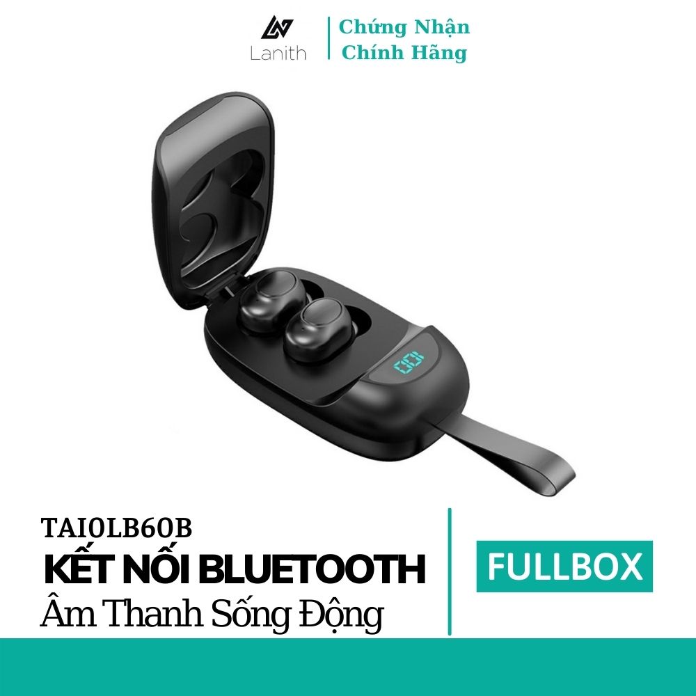 Tai nghe bluetooth Lanith LB60 – Kèm sạc dự phòng tiện lợi – Phù hợp sử dụng để học online, chơi game - Hàng nhập khẩu - TAI0LB60