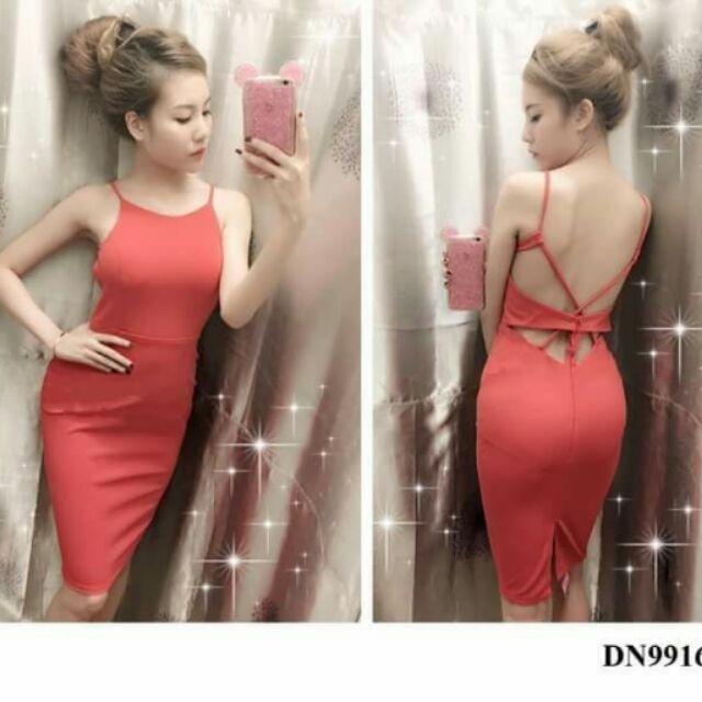 Đầm đan dây lưng