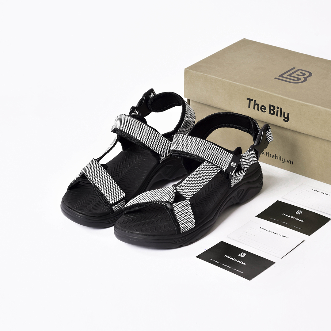 Giày Sandal Nam The Bily Quai Chéo - Màu Trắng BL01T