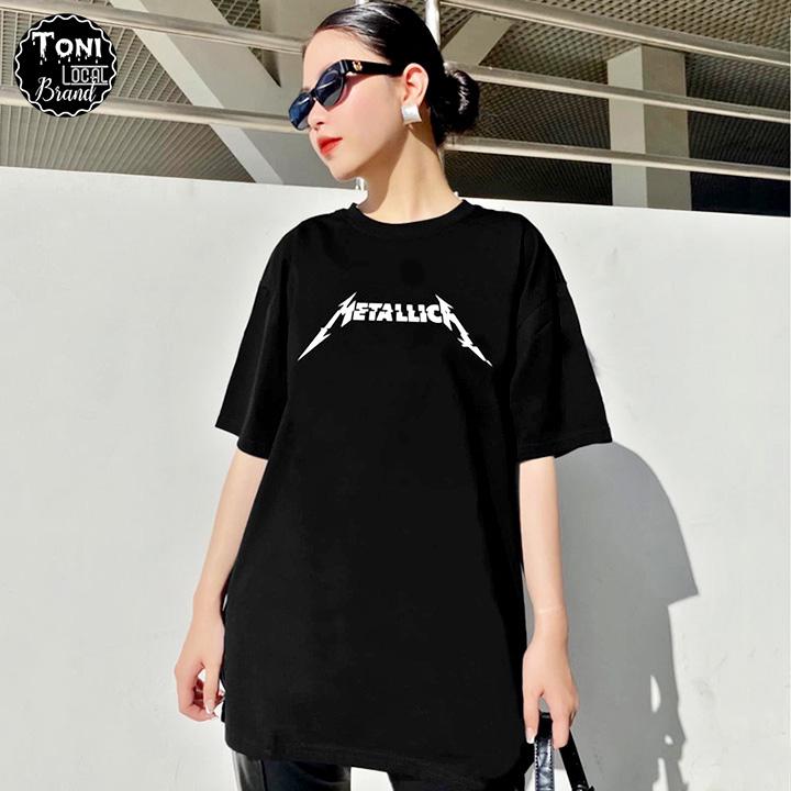 Áo Thun Tay Lỡ Local Brand METALLICK Cotton 100 form rộng nam nữ Unisex (AT2500L - Full Box - Kèm Video Ảnh Thật)