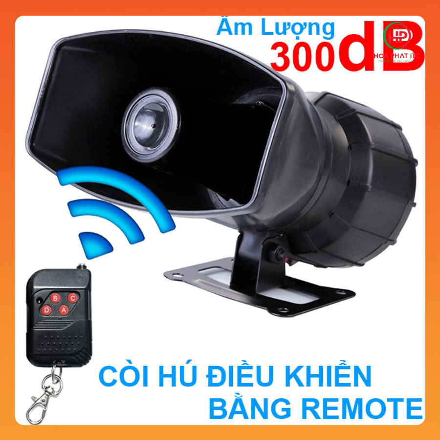 Còi hú công suất lớn 12V kèm remote Komax KM-DC100R